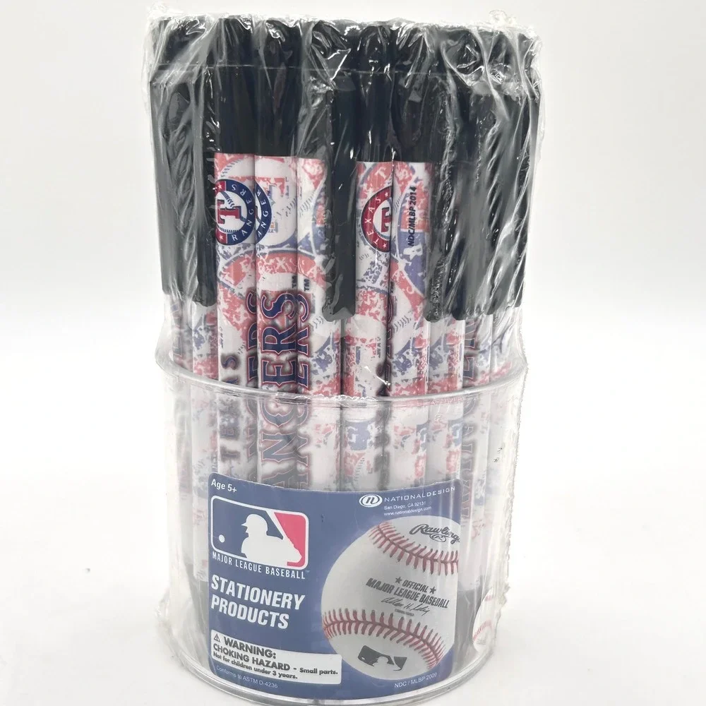 NEW MLB Texas Rangers Stationery Set 45+ Pens Black Ink National Design Sealed